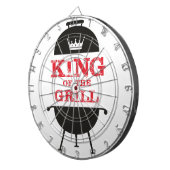 キングオブザグリル、白黒クラウンレッド ダーツボード (正面右)