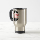 キングオブザグリル、白黒クラウンレッド トラベルマグ (正面左)