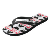 キングオブザグリル、白黒クラウンレッド ビーチサンダル (アングル)