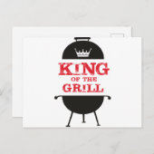 キングオブザグリル、白黒クラウンレッド ポストカード (正面/裏面)