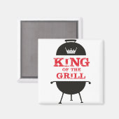 キングオブザグリル、白黒クラウンレッド マグネット (正面/裏面)