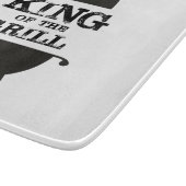 キングオブザグリル、白黒クラウン カッティングボード (角)