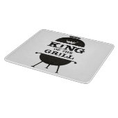 キングオブザグリル、白黒クラウン カッティングボード (角)