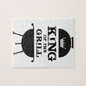 キングオブザグリル、白黒クラウン ジグソーパズル (横)