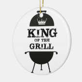キングオブザグリル、白黒クラウン セラミックオーナメント (左)