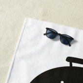 キングオブザグリル、白黒クラウン ビーチタオル (インサイチュ)