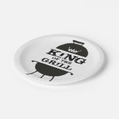 キングオブザグリル、白黒クラウン ペーパープレート (アングル)