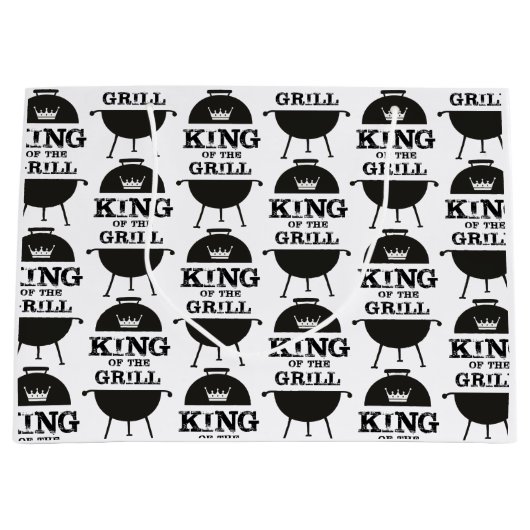 キングオブザグリル、白黒クラウン ラージペーパーバッグ (正面)