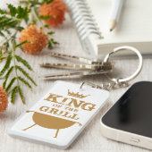 キングオブザグリル、金ゴールド キーホルダー (正面右)