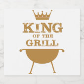 キングオブザグリル、金ゴールド ビールラベル (シングルラベル)