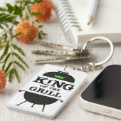 キングオブザグリル、黒い緑の王冠 キーホルダー (正面右)