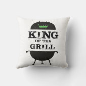 キングオブザグリル、黒い緑の王冠 クッション (裏面)