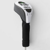 キングオブザグリル、黒い緑の王冠 ゴルフヘッドカバー (アングル)