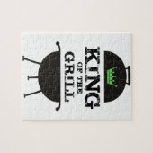 キングオブザグリル、黒い緑の王冠 ジグソーパズル (横)