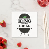 キングオブザグリル、黒い緑の王冠 スタンダードカクテルナプキン (インサイチュ)