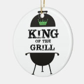 キングオブザグリル、黒い緑の王冠 セラミックオーナメント (左)