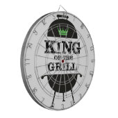 キングオブザグリル、黒い緑の王冠 ダーツボード (正面左)