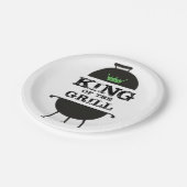 キングオブザグリル、黒い緑の王冠 ペーパープレート (アングル)