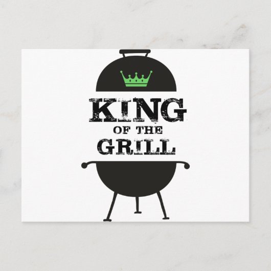 キングオブザグリル、黒い緑の王冠 ポストカード (正面)