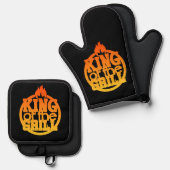 キングオブザグリルBBQ引用文 鍋つかみ&鍋敷きセット (正面/裏面)