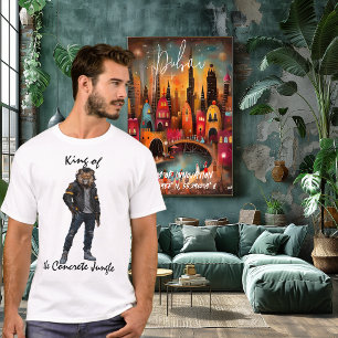 キングオブザコンクリートジャングルアーバンライオンTシャツ Tシャツ