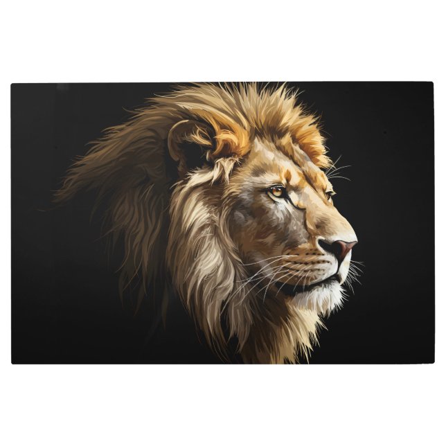 キングオブザサバンナメタルプリント メタルプリント (正面)