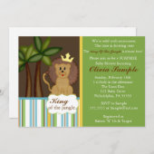 キングオブザジャングルベビーシャワー招待状 招待状 (正面/裏面)