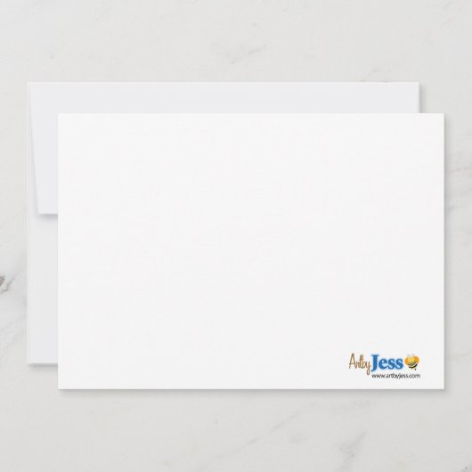 キングオブザジャングルライオン5x7ベビーシャワー招待状 招待状 (裏面)