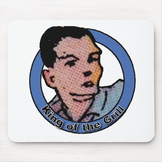 キングオブザバーベキューグリルヴィンテージ漫画 マウスパッド (正面)