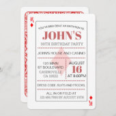 キングオブダイアモンズカジノ遊トランプのポーカーズカード 招待状 (正面/裏面)