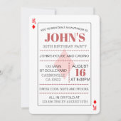 キングオブダイアモンズカジノ遊トランプのポーカーズカード 招待状 (正面)