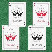 キングオブダイアモンドトランプのポーカー花婿介添人提案カード 出欠カード