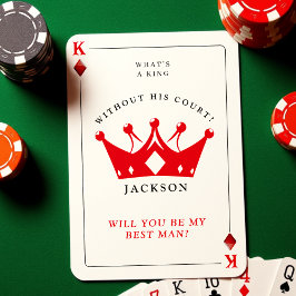 キングオブダイアモンドトランプのポーカー花婿介添人提案カード 出欠カード