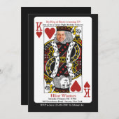 キングオブハートカジノナイトフォト招待状 招待状 (正面/裏面)
