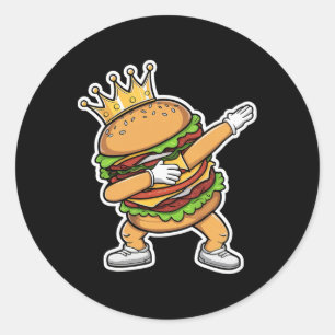 キングオブバーガーダブ踊りハンバおもしろいーガー ラウンドシール
