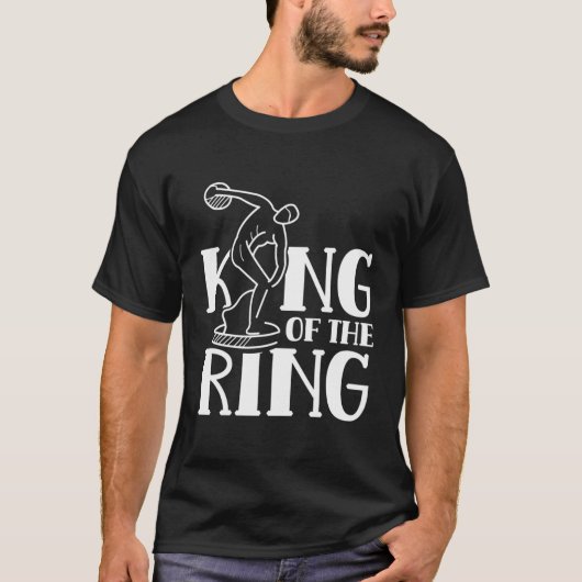 キングオブリングや輪スポーツディスカススロー Tシャツ (正面)