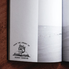 キングカスタムスカル本の図書館から ラバースタンプ