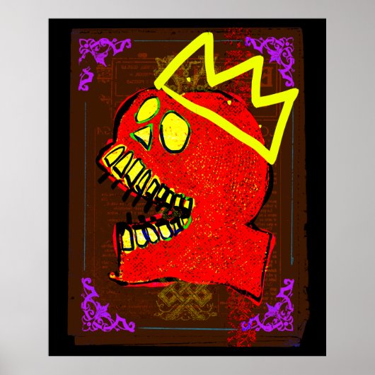 キングカラベラスカルの日の死んだNFTアート ポスター (正面)