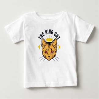キングキャット威厳のあるフェイネエレガンスデザイン ベビーTシャツ