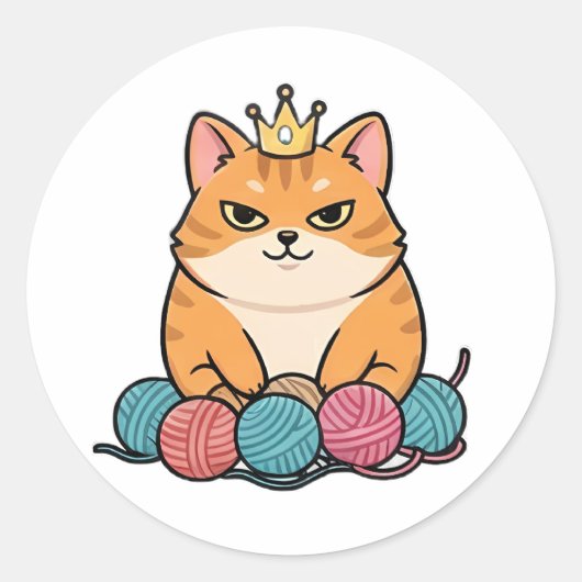 キングキャット ラウンドシール (正面)
