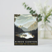 キングキャニオン，カリフォルニア，ヴィンテージ旅行 ポストカード (スタンド正面)