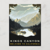 キングキャニオン,カリフォルニア,ヴィンテージ旅行 ポストカード (正面)