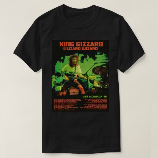 キングギザードとリザードウィザードツアーのポスター Tシャツ (デザイン正面)