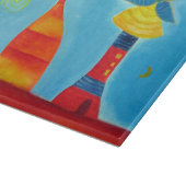 キングクイーンガラス切り取りボード11" x 8" カッティングボード (角)