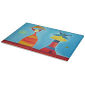 キングクイーンガラス切り取りボード11" x 8" カッティングボード (角)