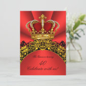 キングクイーン金ゴールド王室のリディッシュ誕生日パーティー 招待状 (スタンド正面)