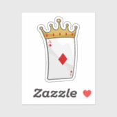 キングクラウン付きダイヤモンドエース シール (シート)