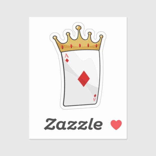 キングクラウン付きダイヤモンドエース シール (シート)