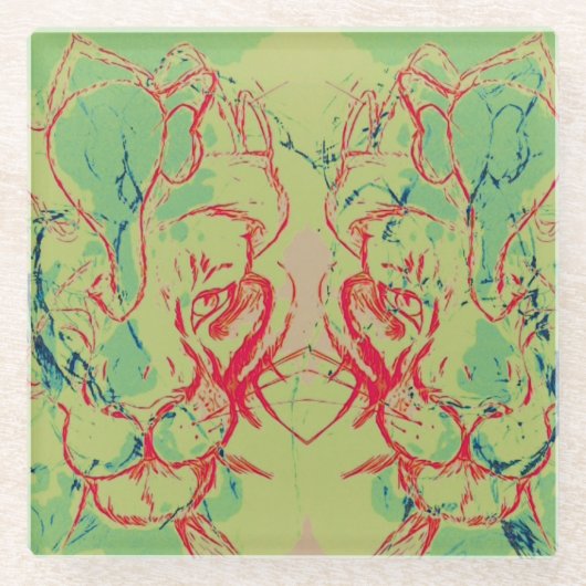 キンググラスコースター ガラスコースター (正面)