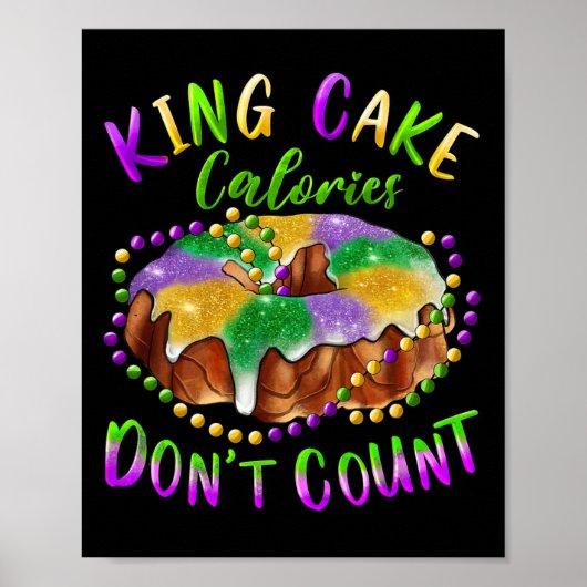 キングケーキカロリーはマルディグラスカーニバル ポスター (正面)